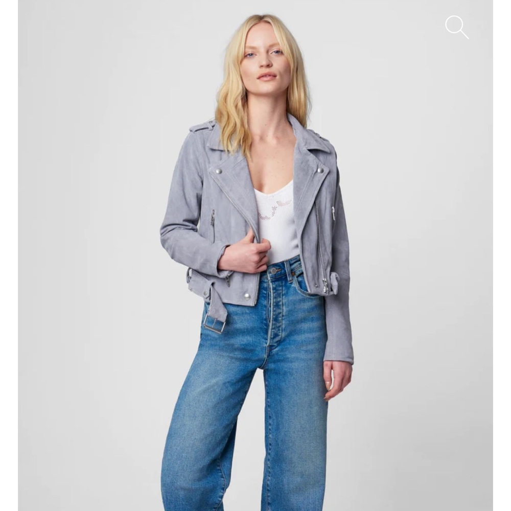 Blank NYC Blue Suede Moro Jacket